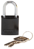 Brady Compact Aluminum Padlock Black Keyed Different -- 133275