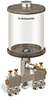 Clear View Multiple Feed Manual Lubricator, 1 qt Acrylic Reservoir, 4 Feeds, 1/8