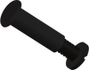 1 inch Standard Thin Post and Screw, HDPE, Black - APPS2501000TB - ARKPLAS
