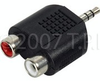 3.5MM Stereo To Dual RCA-F Adaptor -- MPS-2PF - Image