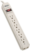 Protect It! 6-Outlet Surge Protector, 4-ft. Cord, 790 Joules, Tel/Fax/Modem Protection -- TLP604TEL