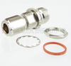 N Female (Jack) to N Female (Jack) Bulkhead Adapter, Nickel Plated Brass Body, High Temp, 1.4 VSWR - SM4029 - Fairview Microwave Inc.