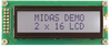 Lcd Display, Cob, 16 X 2, Fstn, 3.3V Rohs Compliant Midas - 56AJ9989 - Newark, An Avnet Company