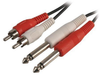 Cable, 2 Rca Plug1/4 2 Mono Jack, 6Ft; Connector Type A Multicomp Pro - 26W6427 - Newark, An Avnet Company