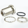 SMA Female (Jack) to N Female (Jack) Bulkhead Adapter, Nickel Plated Brass Body, High Temp, 1.35 VSWR - SM4239A - Fairview Microwave Inc.