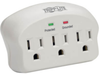 Protect It! 3-Outlet Surge Protector, Direct Plug-In, 660 Joules, 2 Diagnostic LEDs -- SK3-0 - Image