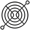 60mm Wire Form Fan Guard, Black E.D. Finish - 08212-02 - Qualtek Electronics Corp.