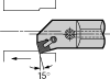 Square Negative Rake 15° Lead -- Style K for Ceramic Inserts