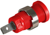 Safety Jack, 4Mm, .188 Faston, Panel, Red Rohs Compliant Cal Test Electronics - 96AC7550 - Newark, An Avnet Company