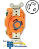 Leviton 30 AMP, 250V, Single Flush Receptacle with.. -- 2620-IG - Image