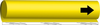 Brady B-689 Black on Yellow Polyester Wrap-Around Pipe Marker - 12 in Width - 1 1/4 in Character Height - 26.5 in Length with Right Arrow - 5603-II - 754476-57101 - R. S. Hughes Company, Inc.