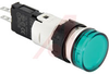 Pilot Light,Pnl Mnt;LED;Mnt-Sz 16mm;Green;120VAC;Quick Connect/Solder Tabs - 70007384 - Allied Electronics, Inc.