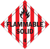 Brady B-120 Fiberglass Reinforced Polyester Square White Truck Placards Sign - 10 3/4 in Width x 10 3/4 in Height - TEXT: FLAMMABLE SOLID 4 - 63425 - 754476-63425 - R. S. Hughes Company, Inc.