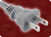NEMA 1-15P POLARIZED GREY to SPLIT HOME // Power Cords // North American Power Cords // 2 Conductor Power Cords -- 1072.072S - Image
