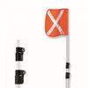 General-Purpose Non-Lighted Warning Whips w/ Telescoping Pole - TP10X-16-O - Checkers
