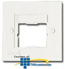 Siemon Single Gang British CT Faceplate for One CT Coupler - CTE2-FP-02 - TelephoneStuff.com