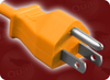 NEMA 5-15P ORANGE to IEC-60320-C13 ORANGE HOME // Power Cords // North American Power Cords // 3 Conductor Power Cords - 5040.048OSD - Quail Electronics