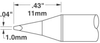 OKi SSC-725A, 30° Chisel Tip 1 mm x 11 mm - SSC-725A - Ellsworth Adhesives