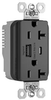 Usb Charger Rcpt, 2Port, 125V, Black; Product Range Legrand Pass & Seymour - 22AC2697 - Newark, An Avnet Company