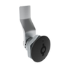 Quarter-Turn Cam Latch, 5 mm Double Bitted Recess, 22mm  Grip, Sealed, Zinc Alloy, Powder Coat, Black - E5-1-075-121 - Southco