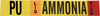 Brady B-946 Black / Orange / Red / White on Yellow Vinyl Self-Adhesive Pipe Marker - 4 in Height - 3 1/2 in Character Height - 24 in Length - Printed Msg = AMMONIA - 90483 - 754476-90483 - R. S. Hughes Company, Inc.