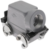 Insulated, Rectangular Hood, size 57.27, Double Latch, Side PG21 cable entry - CMAO-03X - Mencom Corporation