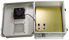 14x12x07 Fiberglass Reinf Polyester FRP Weatherproof Outdoor IP24 NEMA 3R Enclosure, PoE MNT PLT, Mechanical Thermostat 48 VDC Fan Gray -- TEF141207-40F