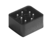 GO-Series Power Receptacle Connector: Male, rear PCB mount, 7-pin, black body; 50V AC/DC, 10 A AC / 6 A DC -- GO 070 UM