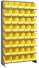Sloped Rack, 8Shelves, 32Bins, Yellow; Shelving Unit Type Quantum Storage - 44AC6545 - Newark, An Avnet Company