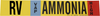 Brady B-689 Black / Blue / Red / White on Yellow Polyester Wrap-Around Pipe Marker - 3/4 in Character Height - Printed Msg = AMMONIA - 57977 - 754476-57977 - R. S. Hughes Company, Inc.
