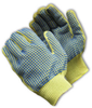 PIP Kut-Gard 08-K200PDD Blue/Yellow Medium Kevlar Cut-Resistant Gloves - ANSI 2, EN 388 3 Cut Resistance - PVC Dotted Both Sides Coating - 9 in Length - 616314-14994 - 616314-14994 - R. S. Hughes Company, Inc.