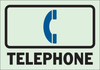 Brady Bradyglo B-347 Polyester / Polystyrene Rectangle Phone Location Sign - 10 in Width x 7 in Height - Glow in the Dark - TEXT: TELEPHONE - 90713 - 754476-90713 - R. S. Hughes Company, Inc.