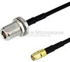 SMA Male to N Female Bulkhead Cable LMR-200-FR Coax in 48 Inch and RoHS - FMC0211202LF-48 - Fairview Microwave Inc.