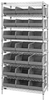 Open Wire Shelving, 8Shelves, 28Bin, Gry; Shelving Unit Type Quantum Storage - 44AC8485 - Newark, An Avnet Company