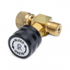 Male Quick-test x female Quick-test in-line vent valve, brass -- QTHA-TVLB-HC - Image