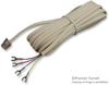 Telephone Cord Modular, 4Way 25Ft, Ivory; Connector Type A Multicomp - 84K8539 - Newark, An Avnet Company