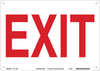 Brady B-563 High Density Polypropylene Rectangle White Exit Sign - 14 in Width x 10 in Height - TEXT: EXIT - 116077 - 754473-18720 - R. S. Hughes Company, Inc.