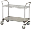 Utility Cart, 1 Wire/1 Solid Shelves; Height Quantum Storage - 42AC6322 - Newark, An Avnet Company