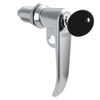 Quarter-Turn Cam Latch, Key Locking , L-Handle, Pad Locking, Sealed, Zinc Alloy, Chrome Plated, Bright - E5-7A-722-UU1-13 - Southco