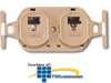 Suttle Keyed/Non-Keyed Duplex Floor Jack - 8 Position 8.. - 625B3F8 - TelephoneStuff.com