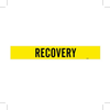 Brady B-946 Black on Yellow Vinyl Self-Adhesive Pipe Marker - 4 in Height - 3 1/2 in Character Height - 24 in Length - Printed Msg = RECOVERY - 7233-1HV - 754476-81377 - R. S. Hughes Company, Inc.