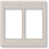 Office White Double-Gang Modular Wallplate - WP562 - Black Box