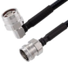 Low PIM RA 4.3-10 Male to 4.3-10 Female Cable 1/4 inch Superflexible Coax in 12 Inch - FMCA2243-12 - Fairview Microwave Inc.