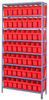Open Shelving, 8Shelves, 56Bins, Red; Shelving Unit Type Quantum Storage - 44AC8952 - Newark, An Avnet Company
