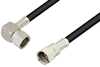 75 Ohm F Male to 75 Ohm F Male Right Angle Cable 24 Inch Length Using 75 Ohm RG59 Coax - PE38343-24 - Pasternack