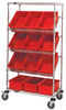 Open Wire Shelving, 5Shelves, 12Bin, Red; Shelving Unit Type Quantum Storage - 44AC7979 - Newark, An Avnet Company