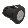 Point Coat Hook, Snap-in, Round Black Flange, Satin Hook - MP-07-314-52-0 - Southco