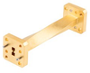WRD-180 90 Degree Waveguide Twist Using a UG Square Cover Flange with a 18 GHz to 40 GHz Frequency Range in Brass -- FMWRD180TW1001 - Image