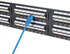 CAT5e Patch Panel, 1U, Unshielded, Angled 24-Port (Down) -- JPM5E24-45ANG - Image