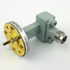WR-15 to 1.85mm Female Waveguide to Coax Adapter UG-385/U-Mod Round Cover Standard with 50 GHz to 65 GHz U-V Band in Copper - 15AC206 - Fairview Microwave Inc.